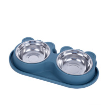 Stainless Steel Anti-slip Dog Food Double Bowl